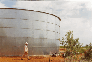 Mining water tanks